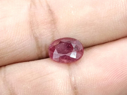 2.23ct Untreated Natural Ruby SGL Certified Deep Rasberry Red Oval Loose Stone