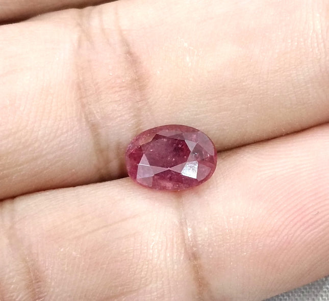 2.23ct Untreated Natural Ruby SGL Certified Deep Rasberry Red Oval Loose Stone