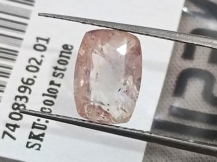 Untreated Padparadscha Sapphire 3.57ct Natural Certified Cushion Cut Orangy Pink Gemstone