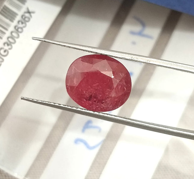 4.12ct Ruby Mozambique Unheated Natural SGL Certified Wine Red Oval Gemstone