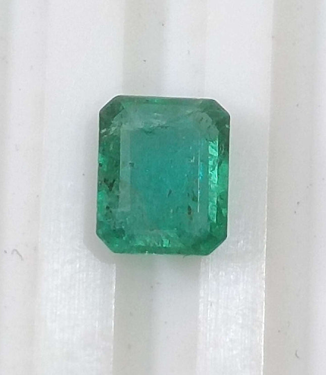 Certified 1.15ct Natural Zambian Emerald Stone.