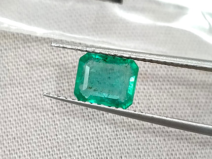 Certified 1.15ct Natural Zambian Emerald Stone.