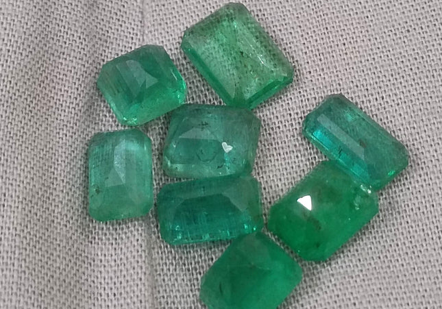 13.63ct Natural Zambian Emerald Parcel Earth Mined Loose Gemstones