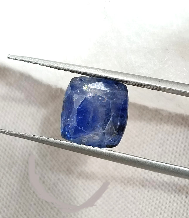 3.44ct Certified  Blue Ceylon Sapphire, Natural Only Heat Earth Mined Gemstone.