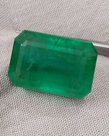Huge 29.19ct Swat Emerald, Medium Deep Velvet Green Minor oiled Loose Gemstone.