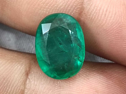 Natural Emerald 7.48ct Certified Deep Glass Green Oval Cut Loose Stone