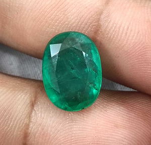 Natural Emerald 7.48ct Certified Deep Glass Green Oval Cut Loose Stone