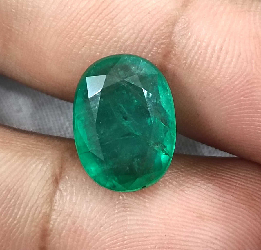 Natural Emerald 7.48ct Certified Deep Glass Green Oval Cut Loose Stone