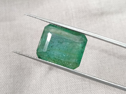 Natural Emerald 8.22ct Certified Natural Octagon Cut Stone