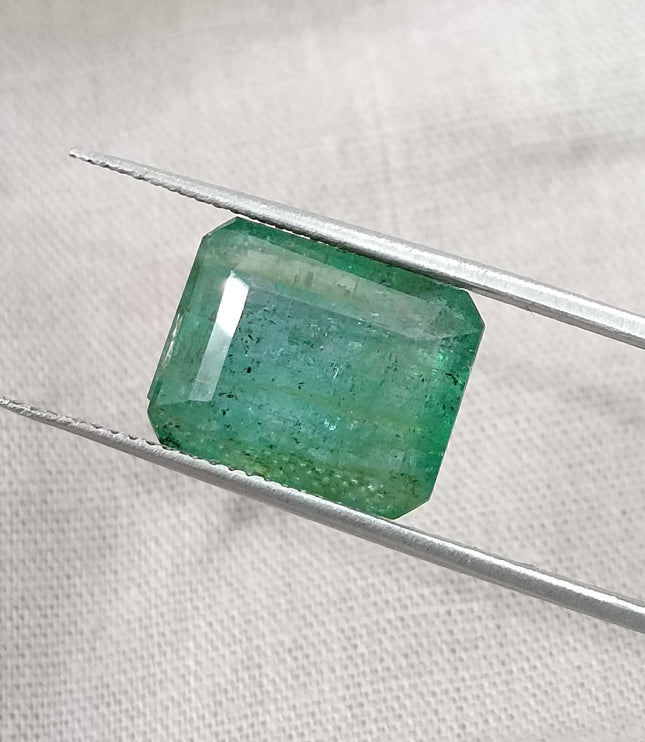 Natural Emerald 8.22ct Certified Natural Octagon Cut Stone