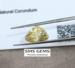 Untreated Yellow Sapphire 2.63ct Natural Certified Triangular Cut