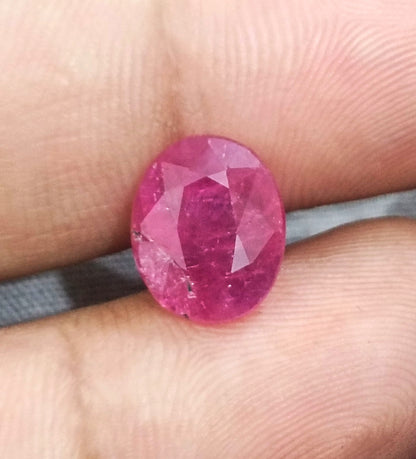 4.18ct Mozambique Ruby, 100% Natural Untreated Gemstone