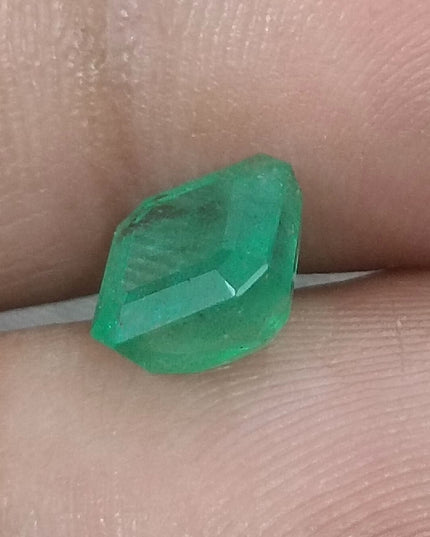 2.24ct GSI Certified Emerald Cut Zambian Emerald Minor Oiled Loose Gemstone