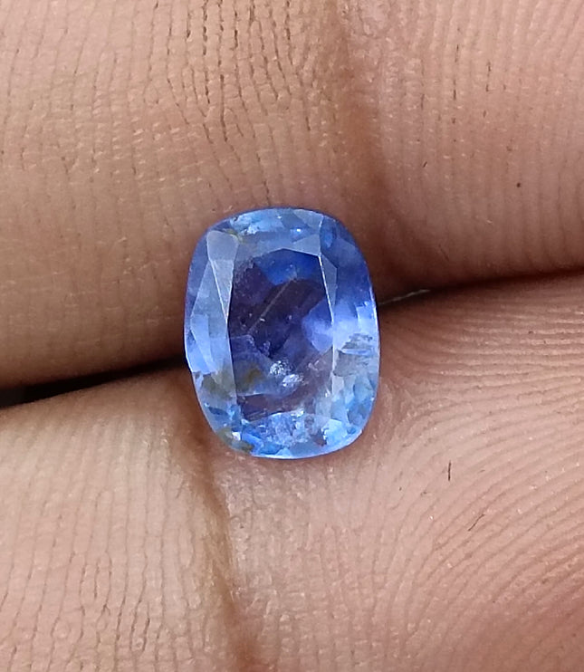 Unheated Cornflower Blue Sapphire 1.87ct Natural GSI Certified Cushion Cut Loose Gemstone