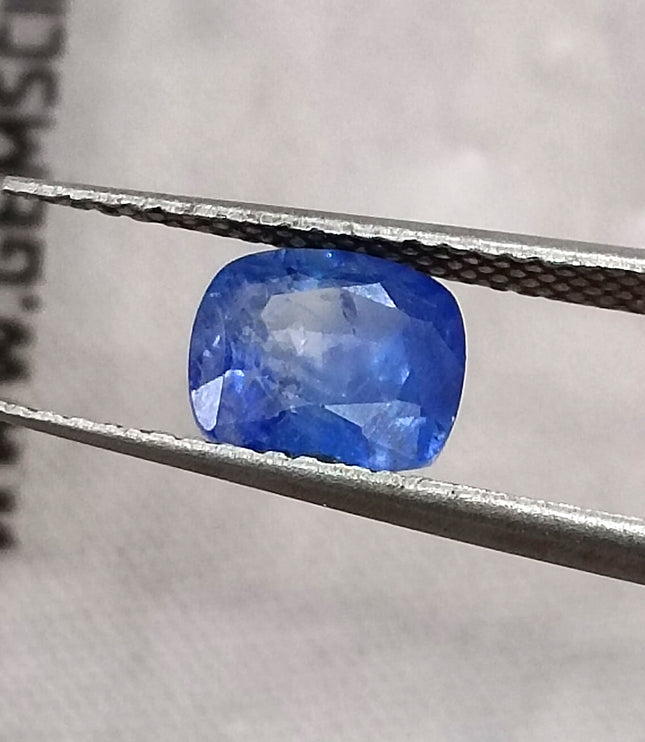 Natural Blue Sapphire 1.63ct Certified Medium Deep Color Sri Lanka Cushion Cut Loose Gemstone