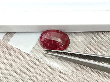 2.59ct Unheated Natural Ruby Mozambique SGL Certified Wine Red Oval Loose Gemstone