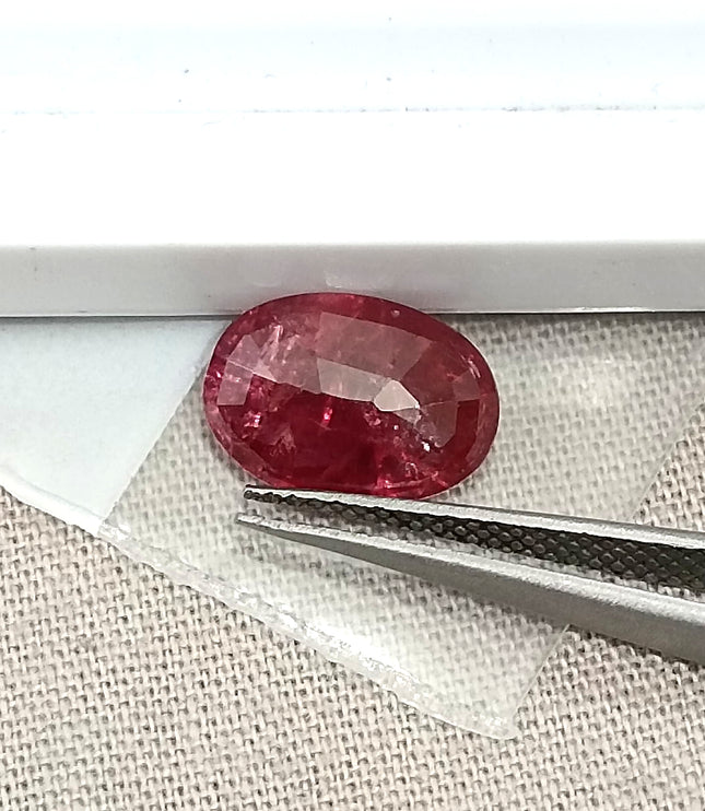 2.59ct Unheated Natural Ruby Mozambique SGL Certified Wine Red Oval Loose Gemstone