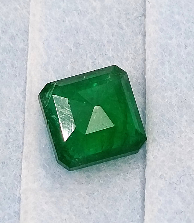 Natural Emerald 3.57ct Certified Deep Velvet Green Octagon Cut Loose Gemstone