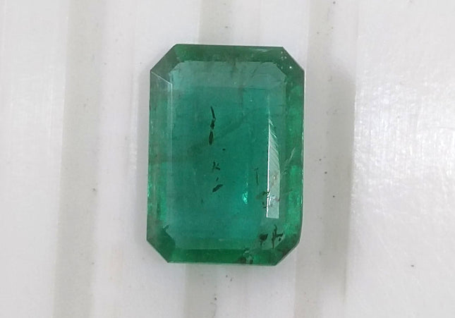 2.73ct GSI USA Certified Medium Deep Green Spring Green Zambian Emerald Minor Oiled Loose Gemstone