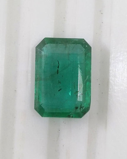 2.73ct GSI USA Certified Medium Deep Green Spring Green Zambian Emerald Minor Oiled Loose Gemstone