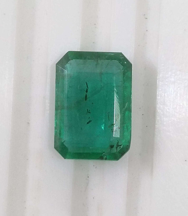 Zambian Emerald 2.73ct Certified Natural Medium Deep Green Loose Stone.
