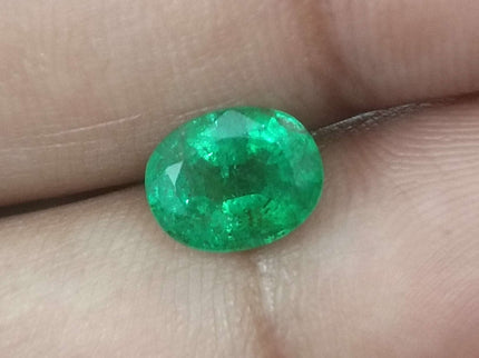 1.61ct Certified Natural Swat Emerald, Oval cut Loose Gemstone
