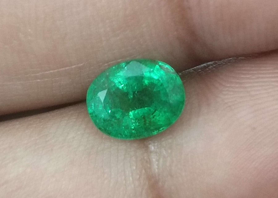 1.61ct Certified Natural Swat Emerald, Oval cut Loose Gemstone