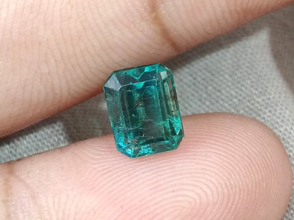 2.31ct Untreated Zambian Emerald Natural No Oil Medium Deep Bluish Green Gemstone