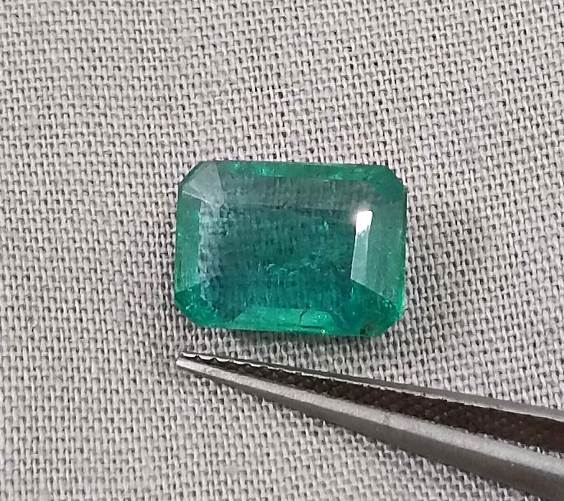 GSI Certified 3.14ct Zambian Emerald, 100% Natural Gemstone - SMSGEMS 