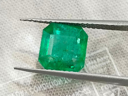 Panjshir Emerald 2.08ct Certified Natural Medium Green Octagon Cut Loose Gemstone
