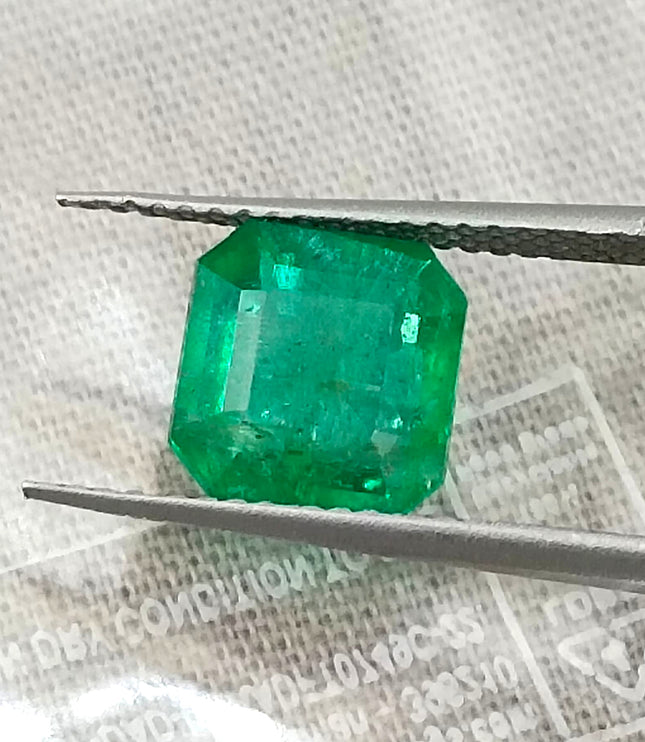 Panjshir Emerald 2.08ct Certified Natural Medium Green Octagon Cut Loose Gemstone