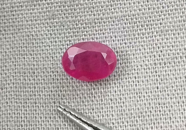 GSI Certified 0.85ct Blood Red Ruby, Natural Untreated Gemstone