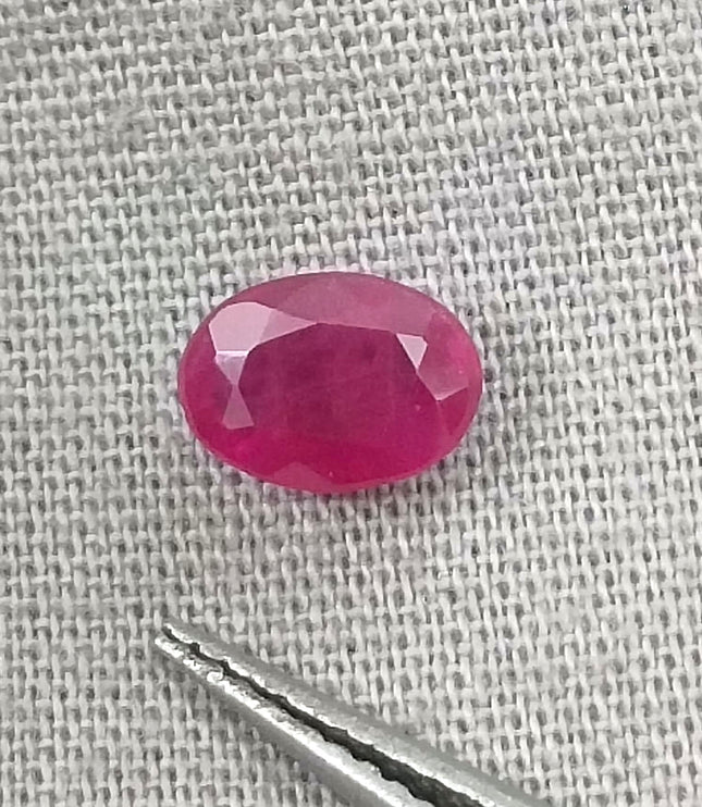 GSI Certified 0.85ct Blood Red Ruby, Natural Untreated Gemstone