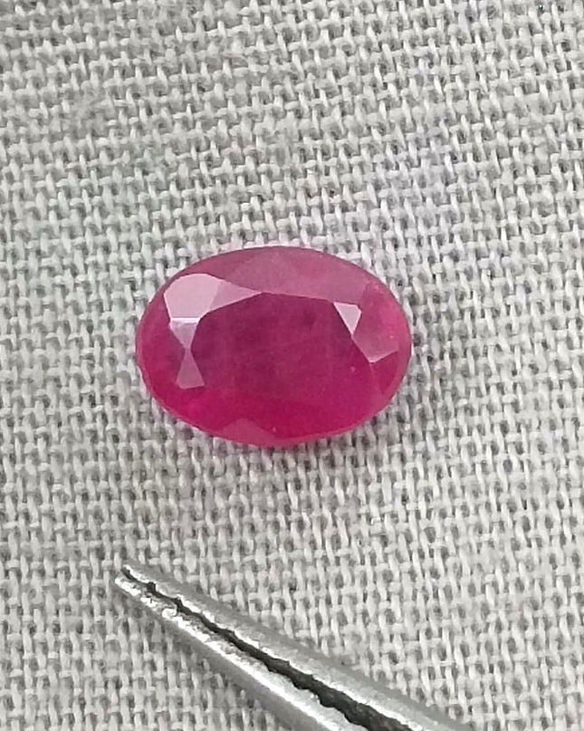 GSI Certified 0.85ct Blood Red Ruby, Natural Untreated Gemstone