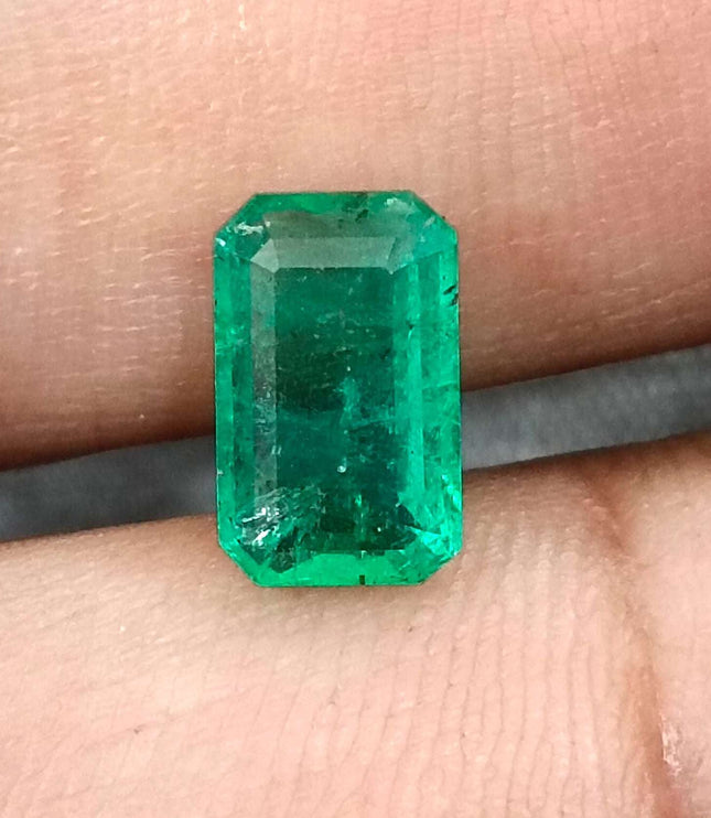 1.92ct Certified Panjshir Emerald, Medium Green Loose Gemstone