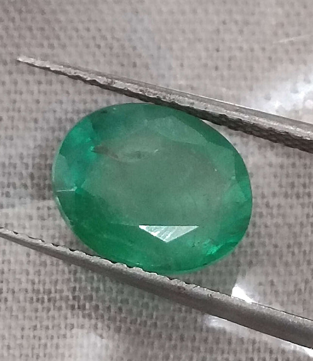 Certified 2.47ct Natural Zambian Emerald Stone.