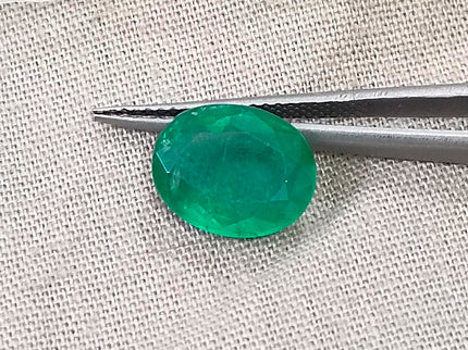 2.72ct Natural Emerald Medium Deep Spring Green Oval Cut SGL Certified Gemstone