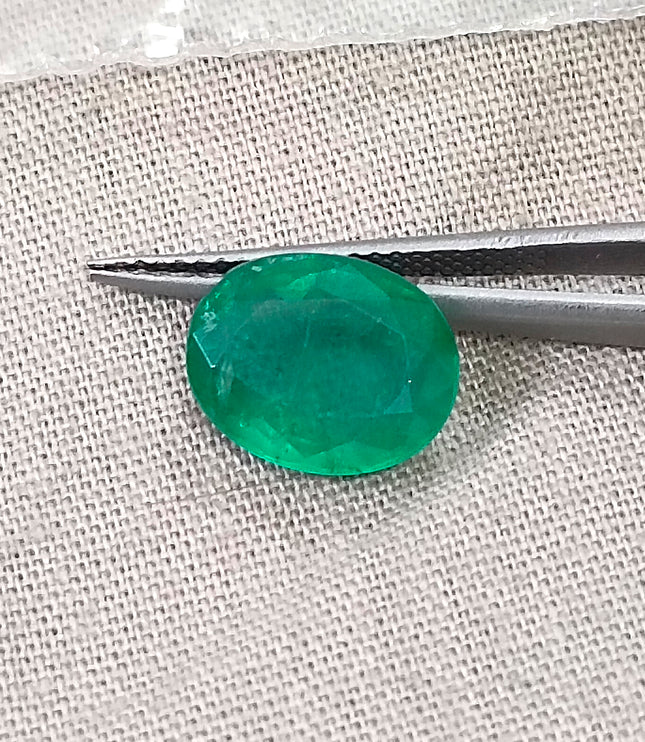 2.72ct Natural Emerald Medium Deep Spring Green Oval Cut SGL Certified Gemstone