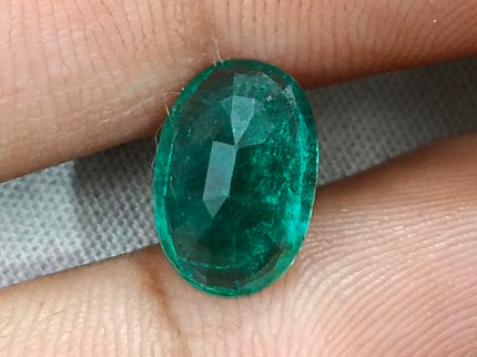 Certified 3.33ct Deep Green Zambian Emerald