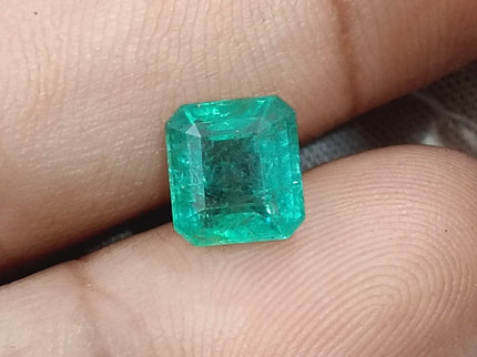 2.08ct Emerald Natural Octagon Cut Medium Intense Green Gemstone