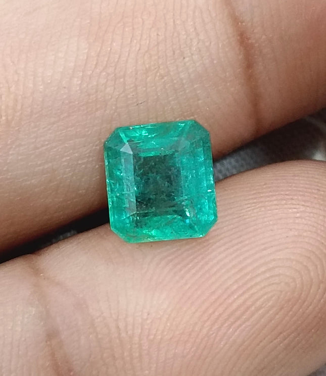 2.08ct Emerald Natural Octagon Cut Medium Intense Green Gemstone