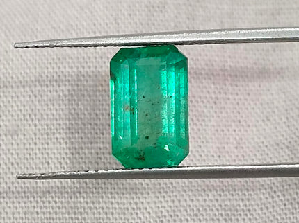Zambian Emerald 2.63ct Neon Green Natural Certified Octagon Cut Stone