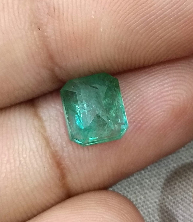 2.60ct Natural Emerald Medium Green SGL Certified Octagon Cut Loose Gemstone