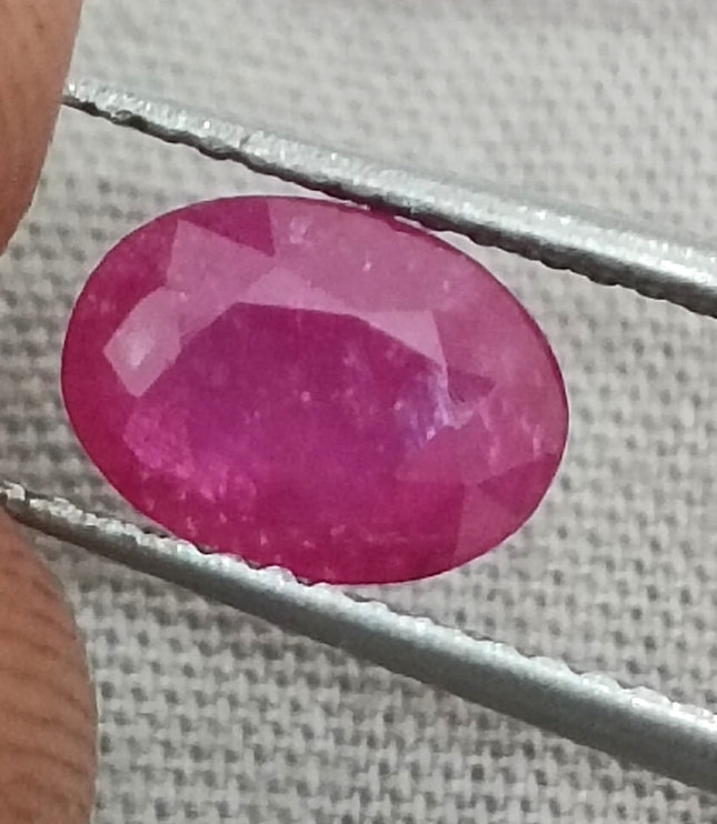 GSI Certified 1.50ct Mozambique Ruby, Natural Untreated Gemstone