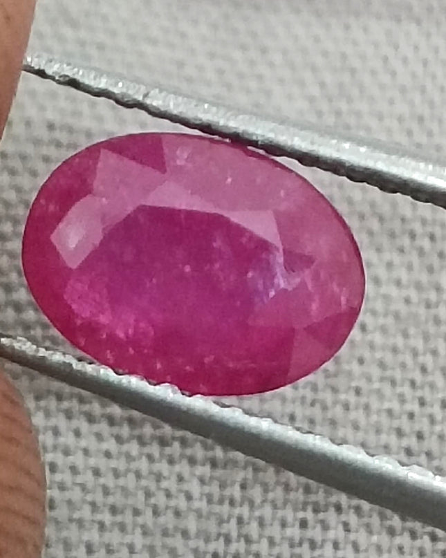 GSI Certified 1.50ct Mozambique Ruby, Natural Untreated Gemstone