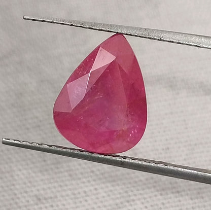 GSI Certified 4.12ct Mozambique Ruby, Natural Untreated Gemstone