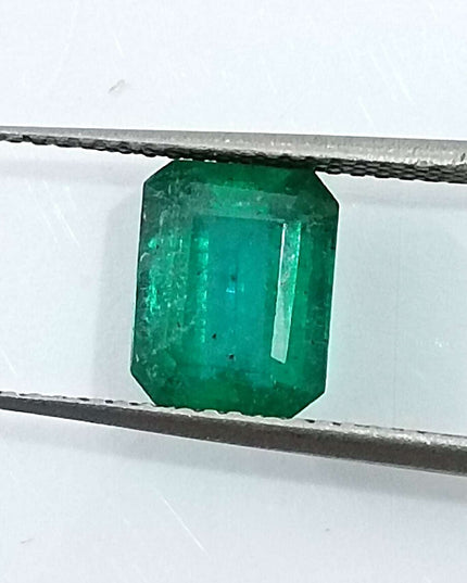 GSI Certified 1.87ct Medium Deep Green Zambian Emerald Minor Oiled Loose Gemstone
