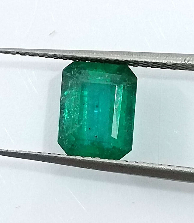 Certified 1.87ct Natural Zambian Emerald Stone