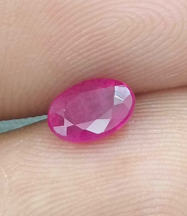 GSI Certified 0.85ct Blood Red Ruby, Natural Untreated Gemstone