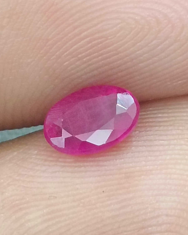 GSI Certified 0.85ct Blood Red Ruby, Natural Untreated Gemstone